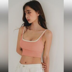 Women's Dazy 2 in 1 Crop Sports Bra NWT